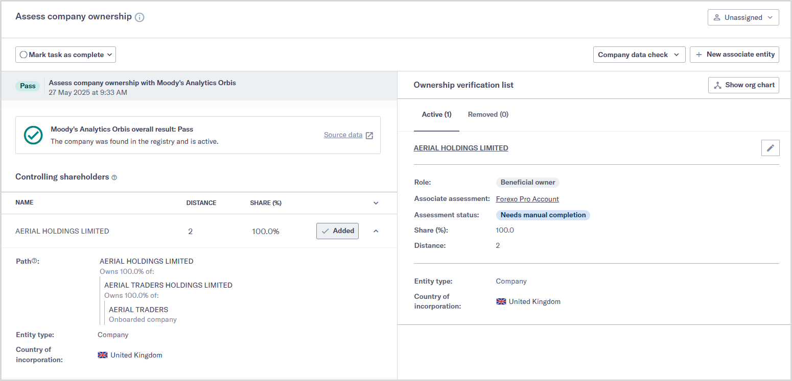 Path_to_ownership.png Assess company ownership task showing the path to the onboarding company from its controlling shareholder.