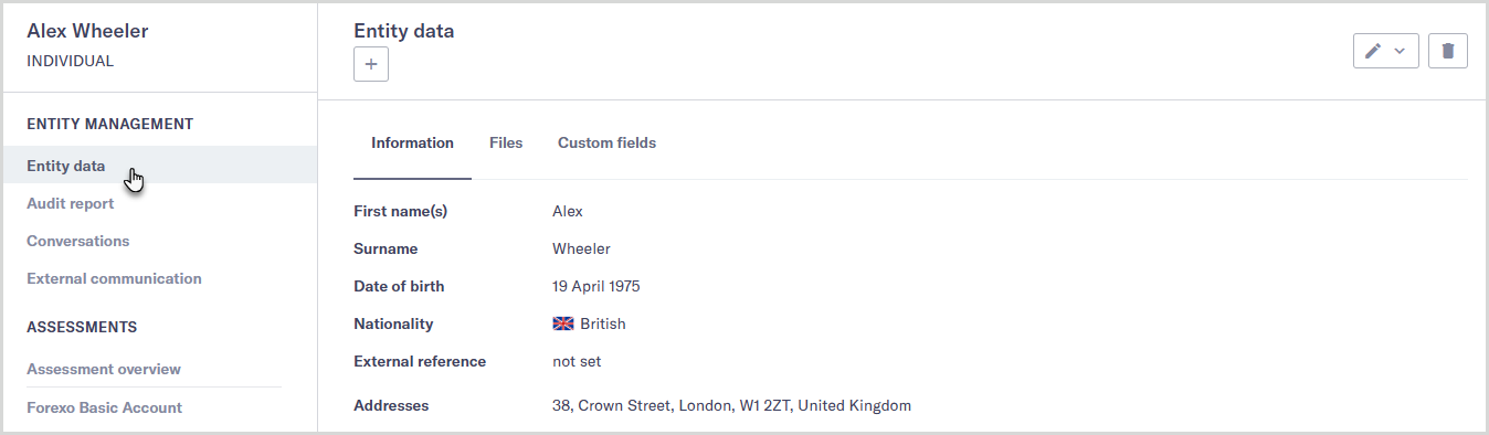 Entity_data_page.png Individual entity open on the Entity data page.
