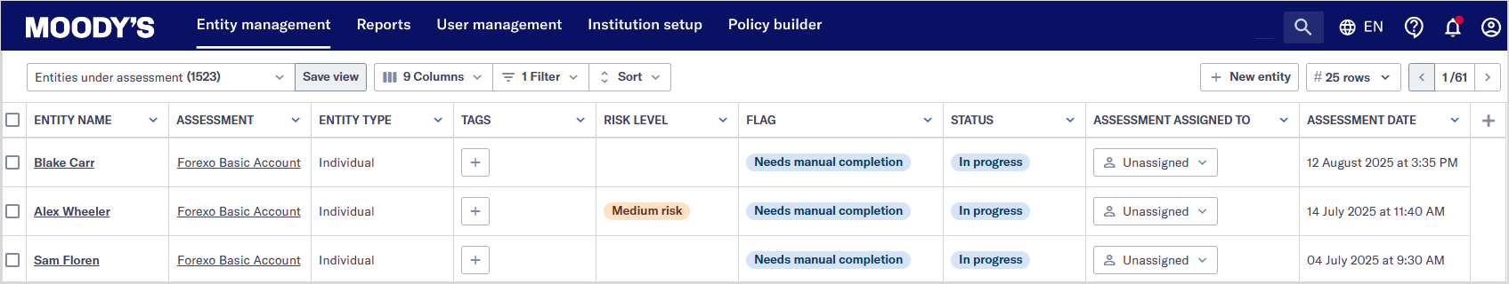 Entity_management_page.png The main entity management page.