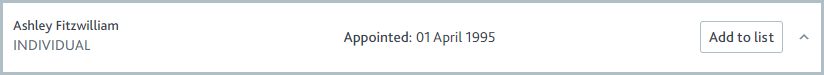Tasks_Add_associate_to_verification_list.png Imported associate record with Add to list button.