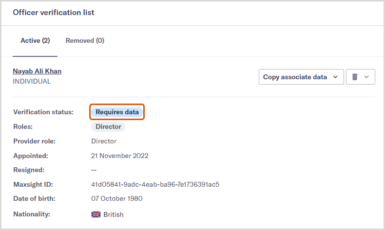 Associate_verification_status.png Officer verification list highlighting verification status field.