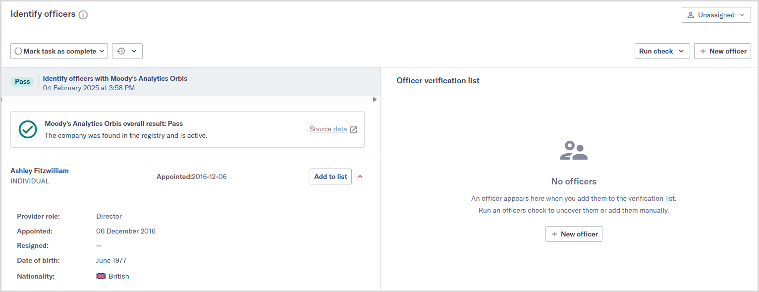 Identify_officers_results.png Identify officers task page showing imported associates.