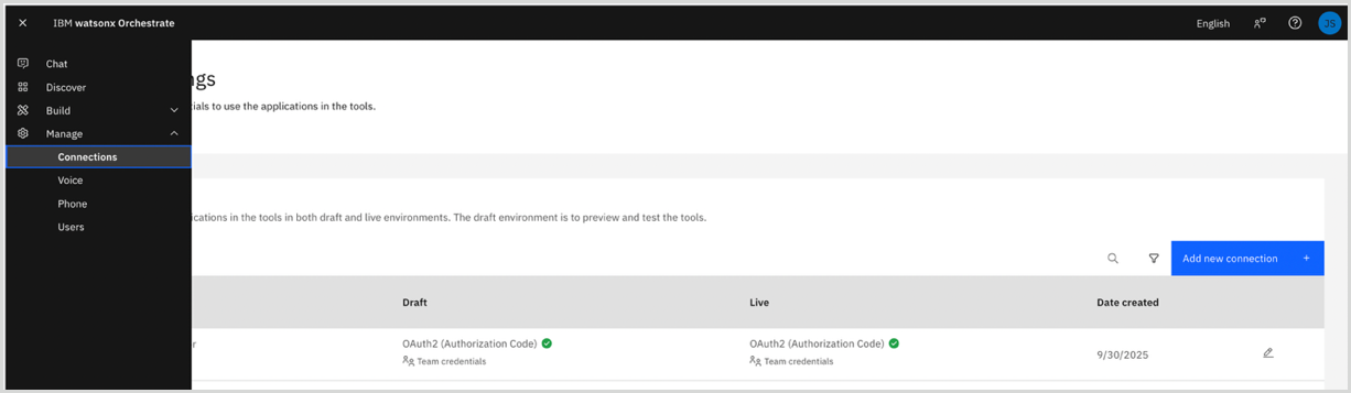 Moodys_Compliance_Screening_Agent_Add_new_connection.png Add new connection in IBM watsonX Orchestrate
