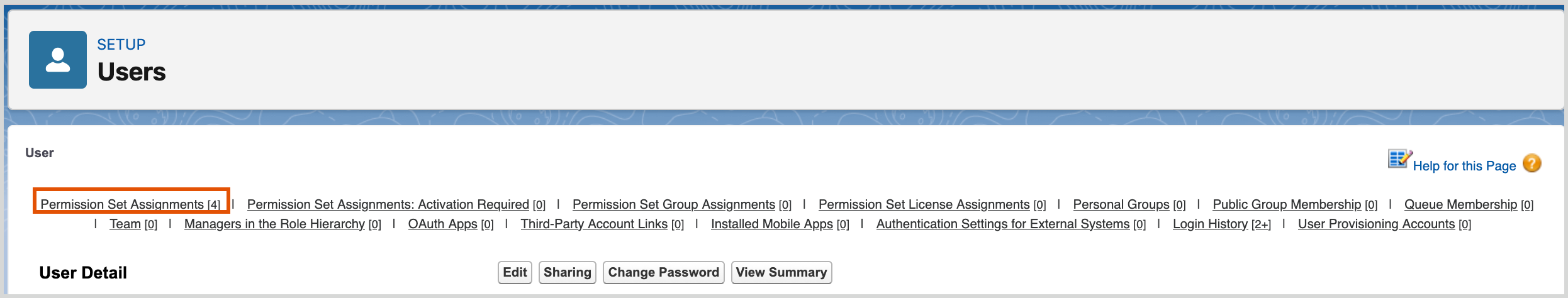 Salesforce_SelectPermissionSetAssignments.png Highlight of the location of the Permission Set option in Salesforce.