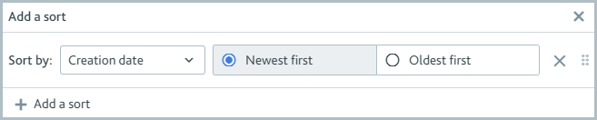 Tutorial_Views_Add_sort_creation_date.png Add a sort menu with a sort on creation date, with the newest displayed first.